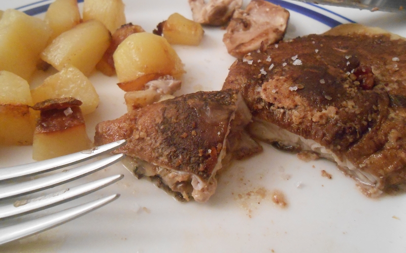 Sandwich de coulemelles au comté et aux noix