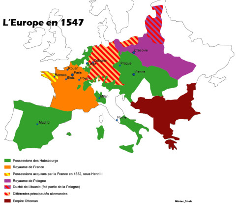 Europe Habsbourg 1547