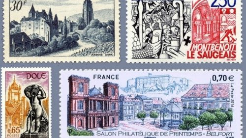 timbres sur la Franche-Comté